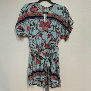 Angie’s blue floral romper size medium